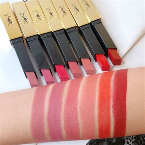 ysl sheer matte lipstick swatches|YSL The Slim Sheer Matte Lipstick: The Review & Swatches.